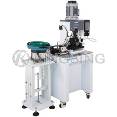 Bulk Terminal Vibration Disc Feed Stripping and Crimping Machine