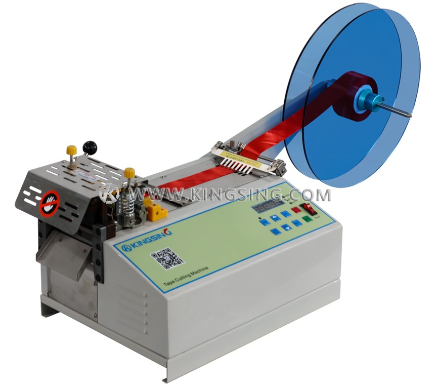 Automatic Cold Tape Cutting Machine LCD Display Digital Belt Cutter Device  for Zipper Belt Nylon Ribbon, PPC tape, bag PVC plastic, hose, plastic film  Cutting Width 300mm,80m/min 