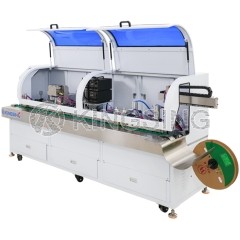 Cable Shield Brushing Twisting and Heat Shrink Tube Insertion