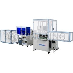 Flat Ribbon Cable Stripping Crimping and Tin Soldering Machine with 1-side Housing Function