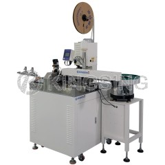 Fully automatic twisting wire dipping tin wearing plastic shell terminal machine