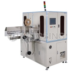 Fully automatic coaxial axis dual -headed line stripping tin machine