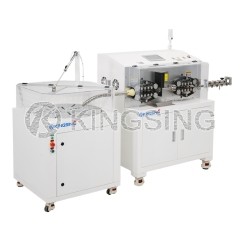 Automatic Cable Cutting Stripping and Coiling Machine