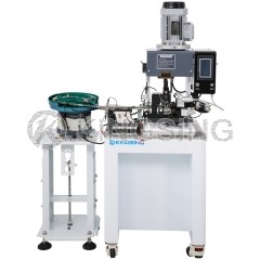 Bulk Terminal Vibration Disc Feed Stripping and Crimping Machine