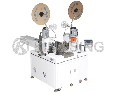 Fully automatic continuous pressing and punching terminal machine