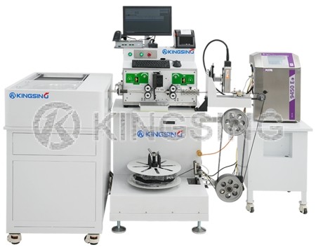 Wire Stripping & Inkjet Printing Machine With Dual Bowl Coiling System